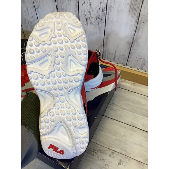 FILA Kids' Ray Tracer Athletic Sneakers - Red/Grey/Black - Picture 4 of 4